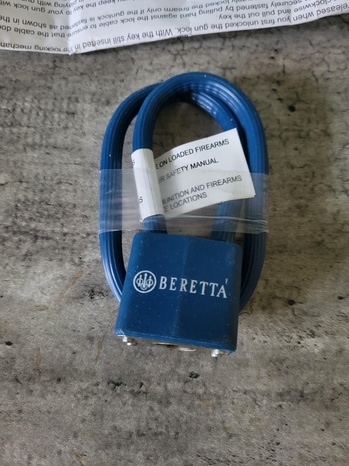 Beretta Gun Lock Blue With 2 Keys New