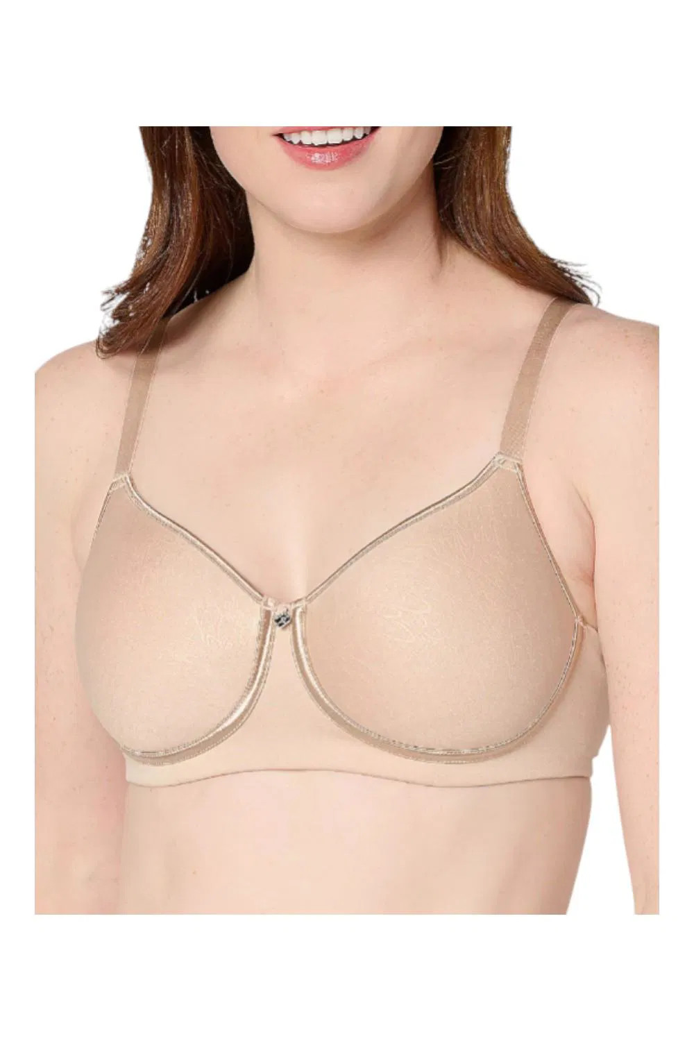 Breezies Women's Featherlite Breathe Wirefree T-Shirt Bra Sunbeige