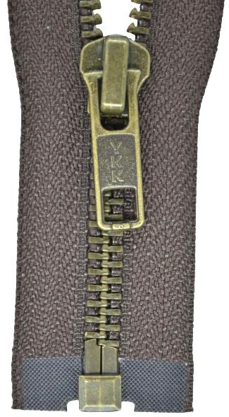 YKK Zipper From 20-100 Cm 5 Mm Metal Palisander 1 Way Dividable
