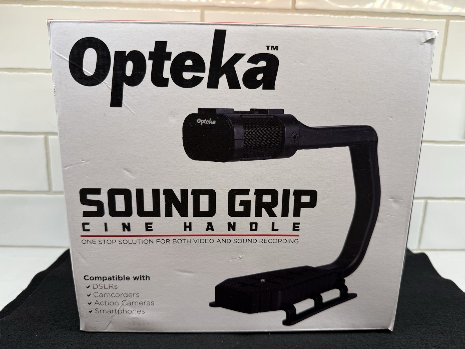 Opteka Sound Grip Cine Handle DSLR Camera Video Rig Mic GoPro Phone Complete