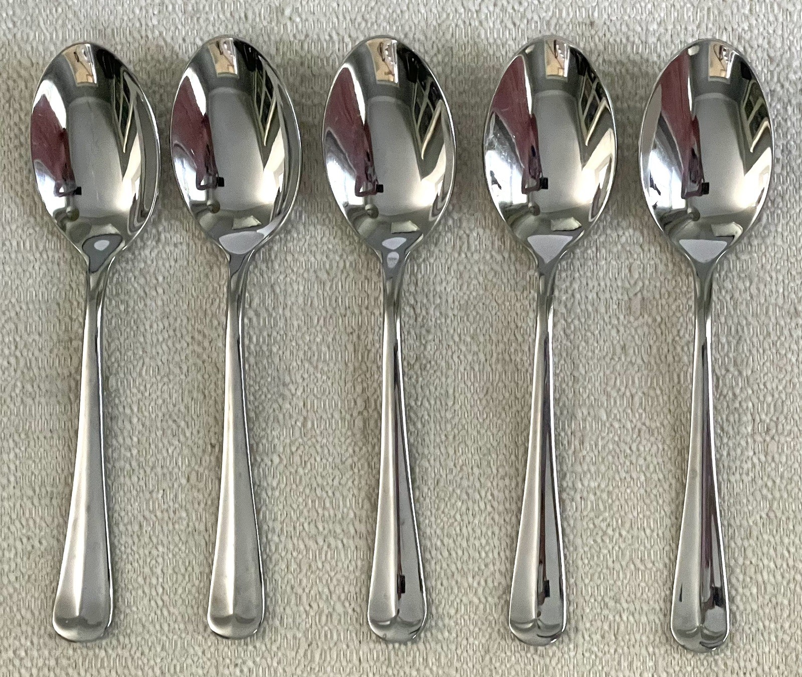 5 Soup Spoons 270 Hampton Silversmiths HSV117 Stainless 18/10