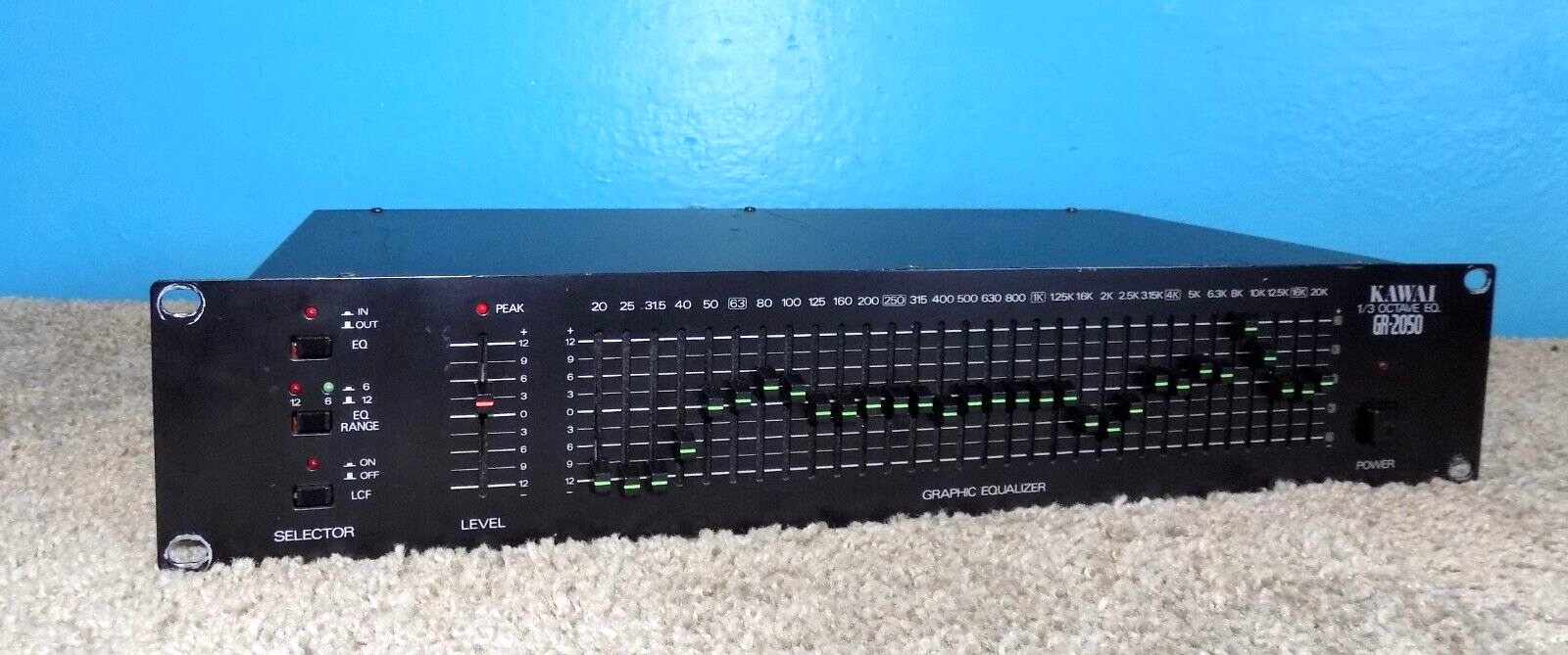 Kawai GR-2050 Graphic Equalizer 1/3 Octave Rare Free Shipping
