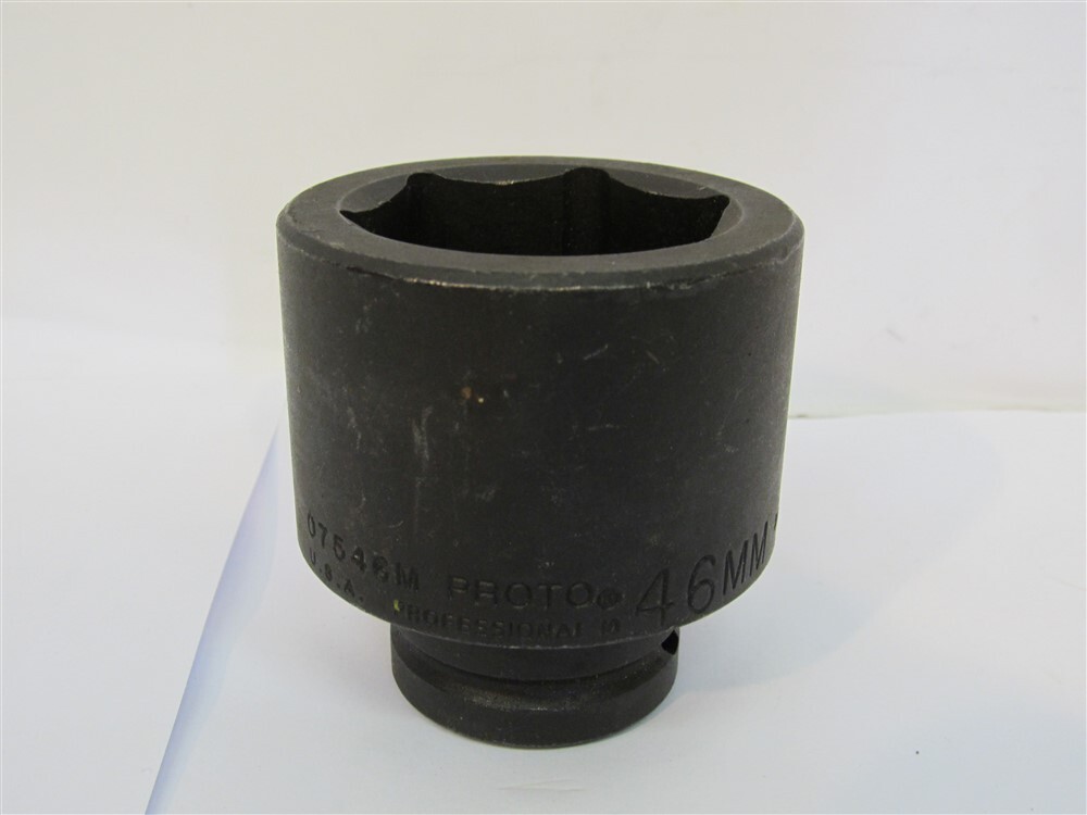 Proto J07546M, 46mm Shallow Impact Socket, 3/4" Drive, 6 Point