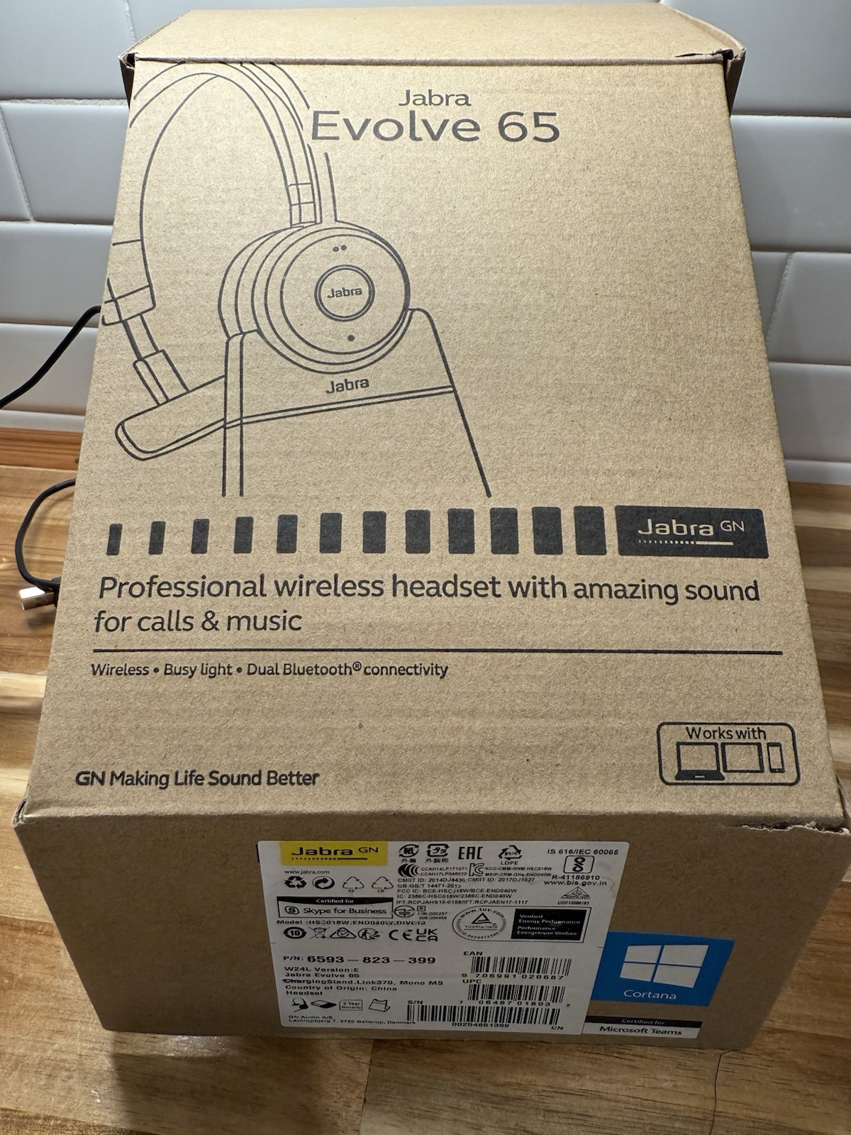 Jabra Evolve 65 Over the Ear Headset - Black