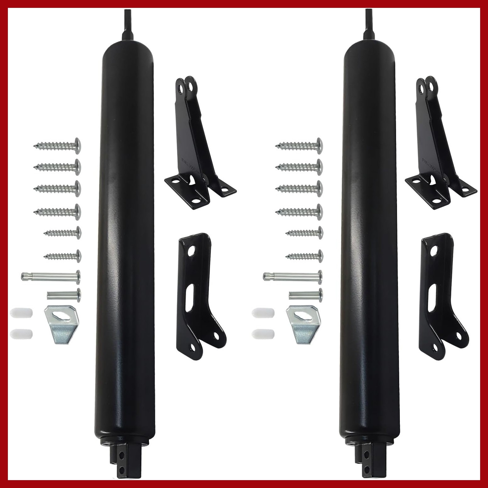 2 Set Storm Door Closer Pneumatic Screen Black Heavy Duty Adjustable Hold Open