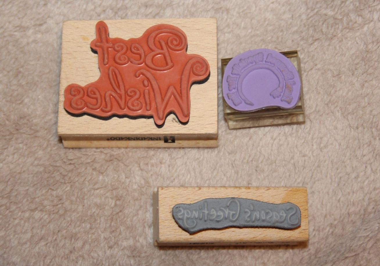 13 wood based printing shapes - various messages