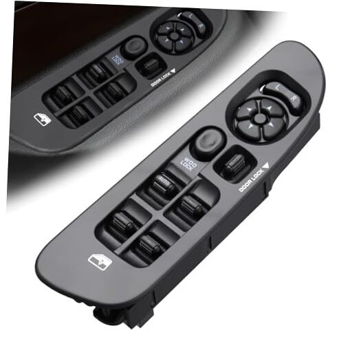 Driver Side Power Master Window Switch with Black Panel Bezel Fit 56049805AB