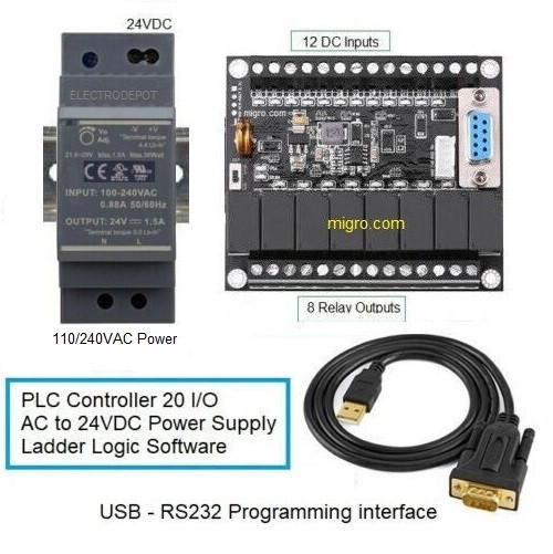 PLC Starter Kit Ladder Logic Professional Programmable Controller & Software GX