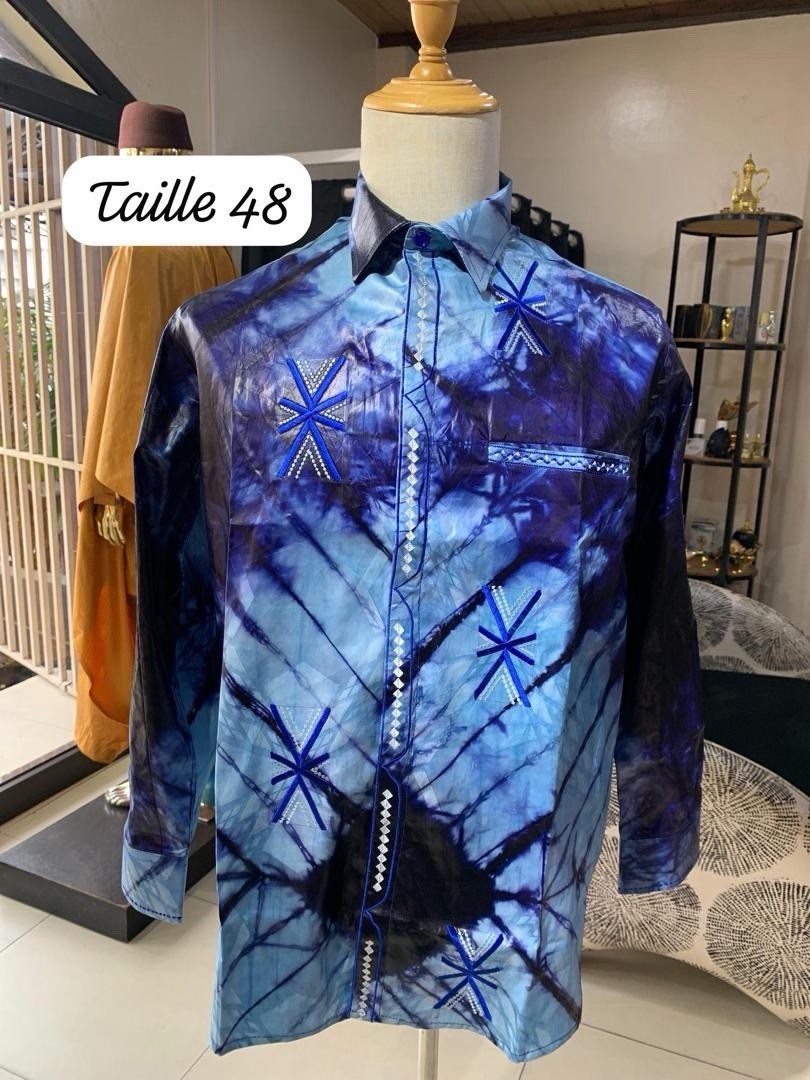 Sahelian Dashiki Shirt for Men, Multiple Colors & Sizes 42-50