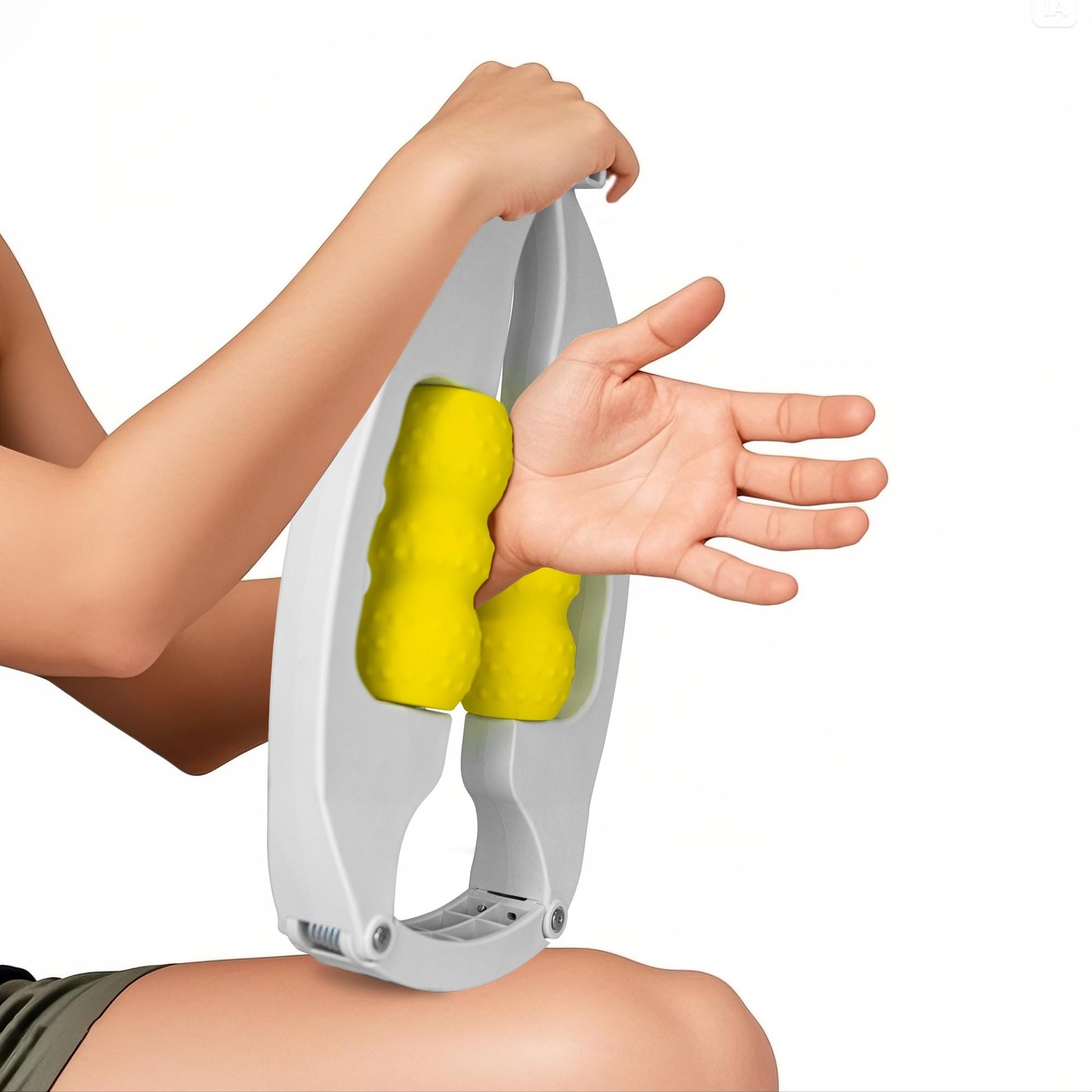 teepten Arm Massager & Forearm Massager, Adjustable Foam Roller, Yellow