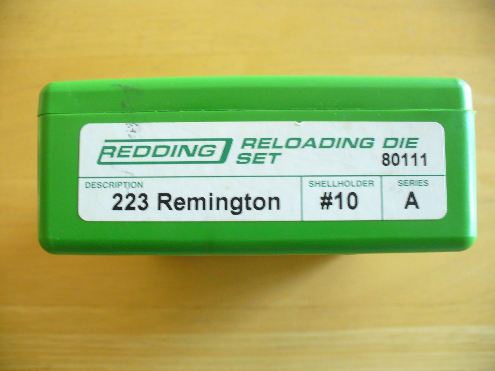 Redding #80111 223 Remington 2 die set, with shell holder