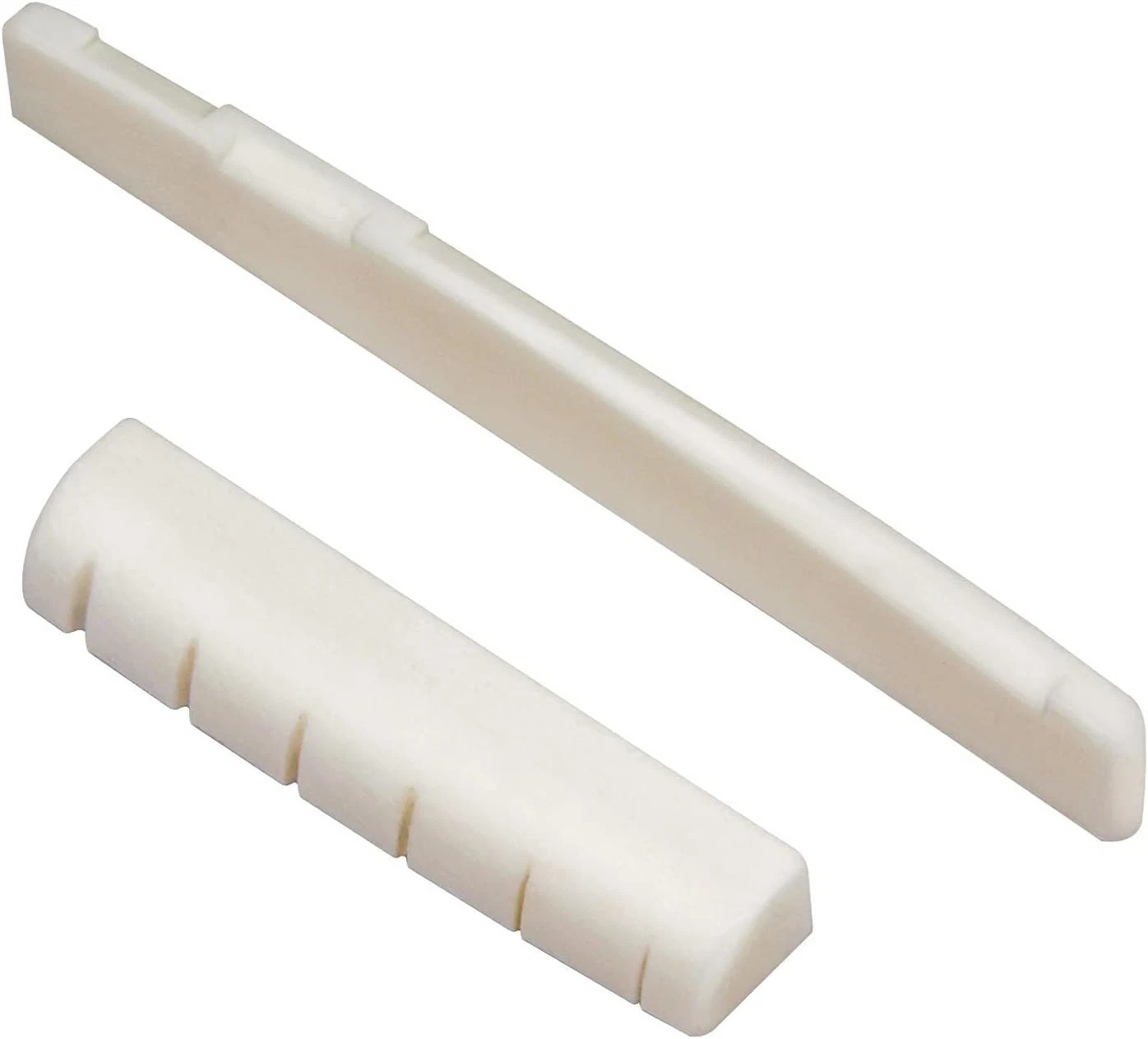 6 String Acoustic Guitar Bone Bridge Saddle and Nut Made of Real Bone for Acoust