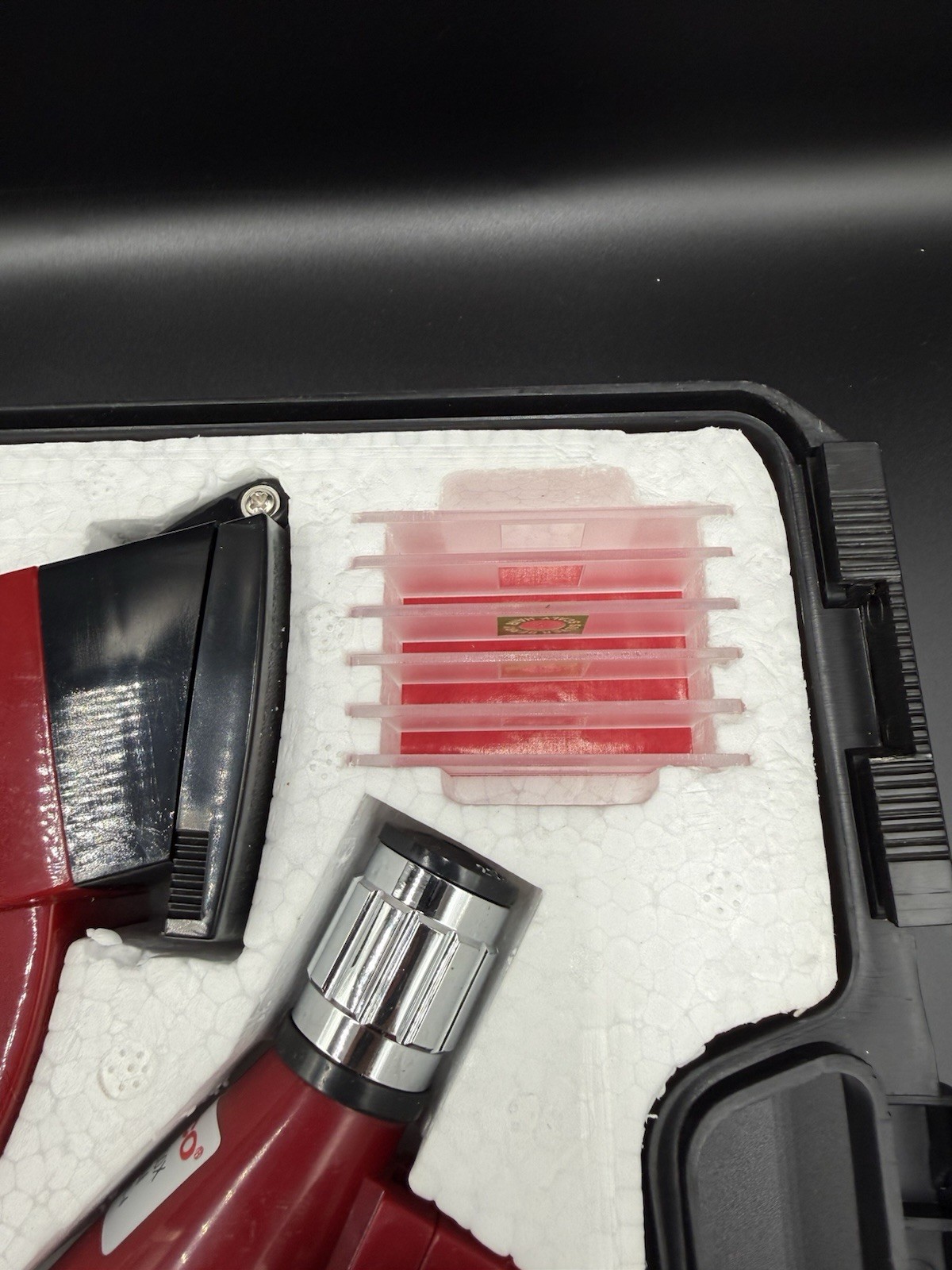 Vintage Tasco red microscope kit, 601200-4F model, includes Carrying Case