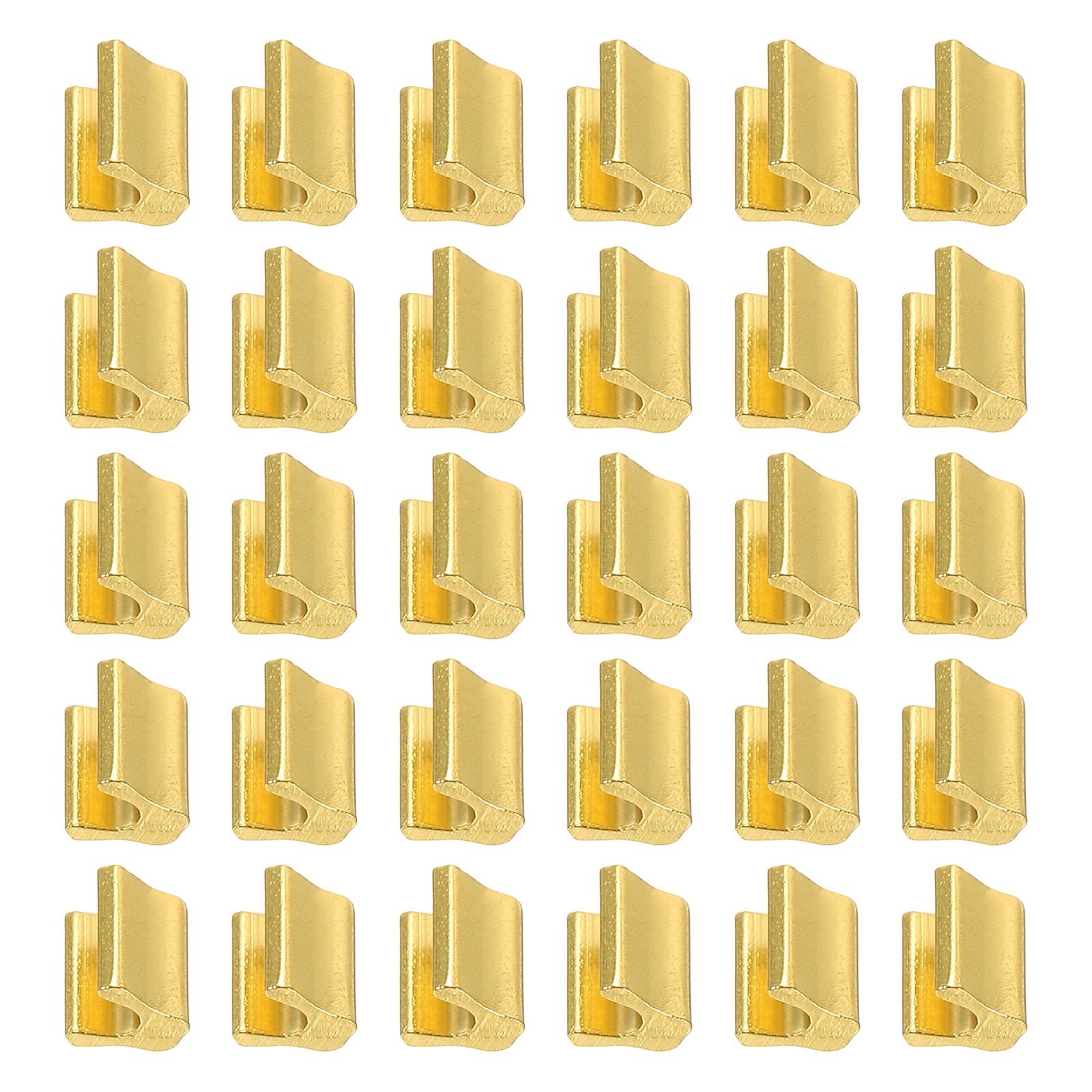 30 Pcs Zipper Slider Retainers, #5 Zipper Top Stoppers Closed-end, Gold Tone