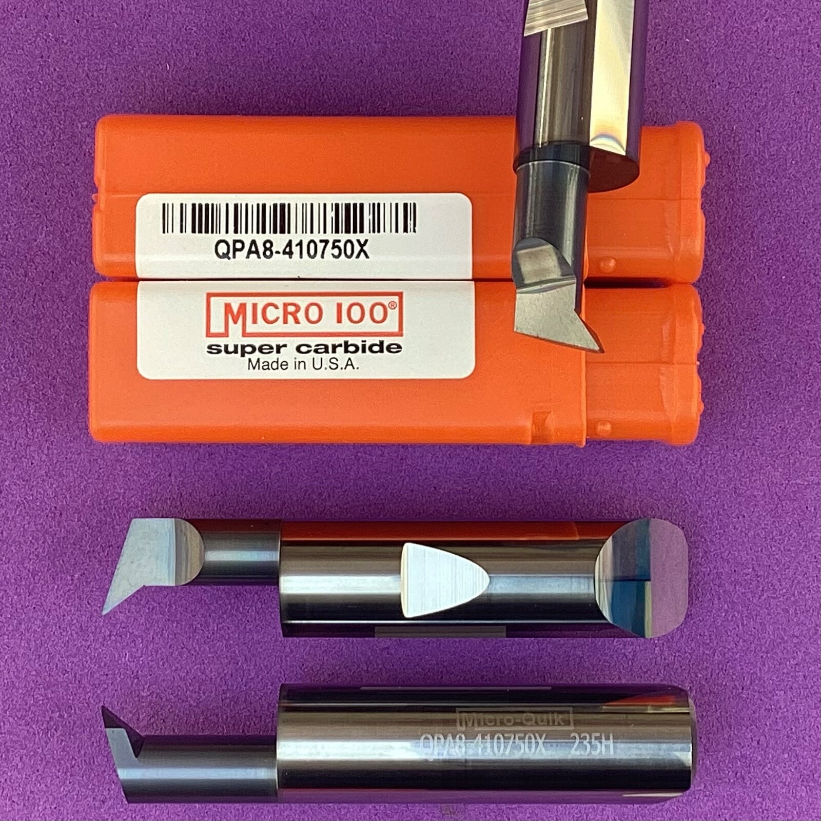MICRO 100  QPA8-410750X Carbide Quick Change Angled Profiling Tool🎯Machinist