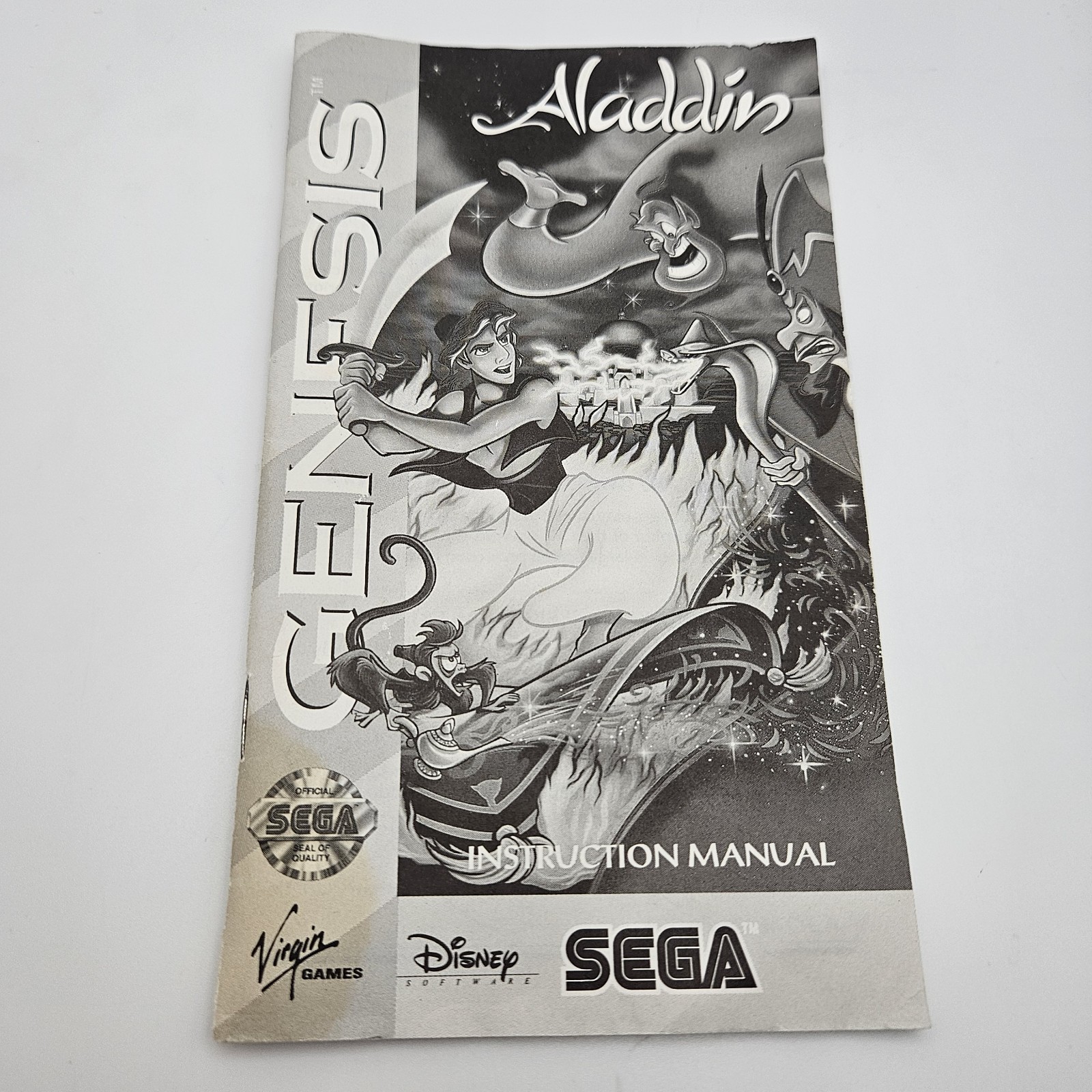 Aladdin Sega Genesis Instruction Manual Booklet Only Original Authentic