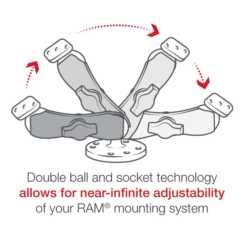 RAM-B-138-BC1U RAM Drill-Down Mount with Universal Belt Clip...