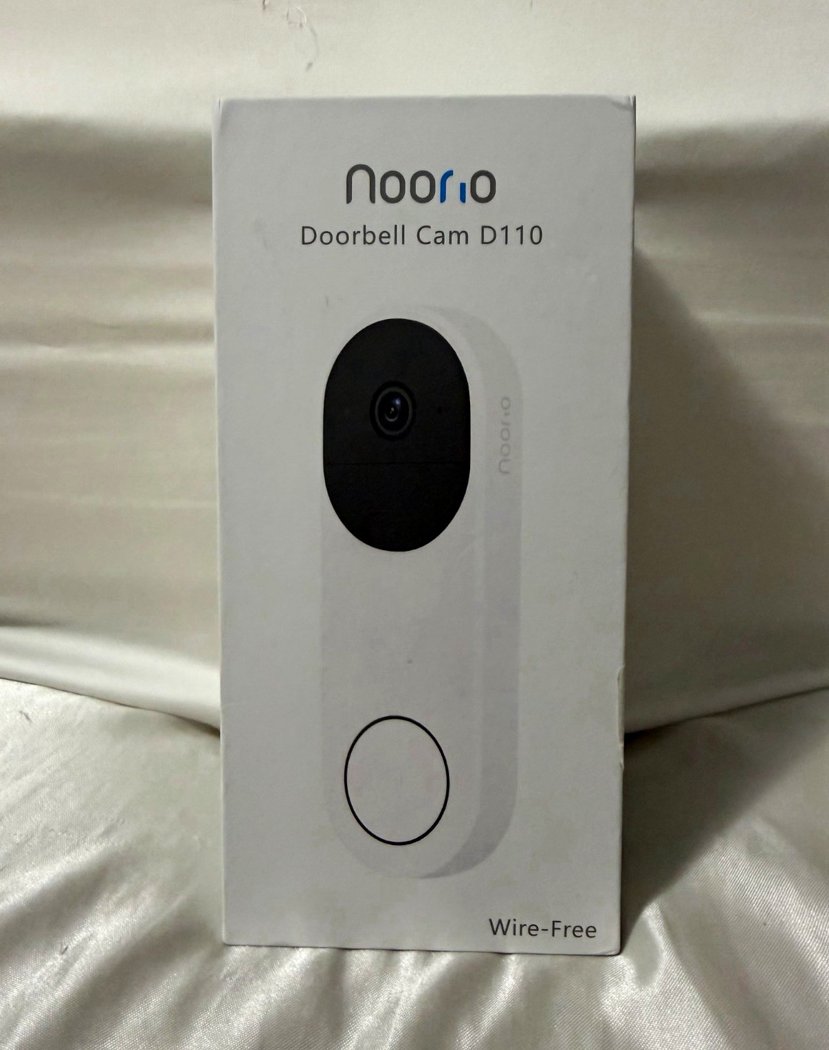 noorio Doorbell Cam D110 Wire-Free Battery Video Doorbell Wi-Fi White/Black
