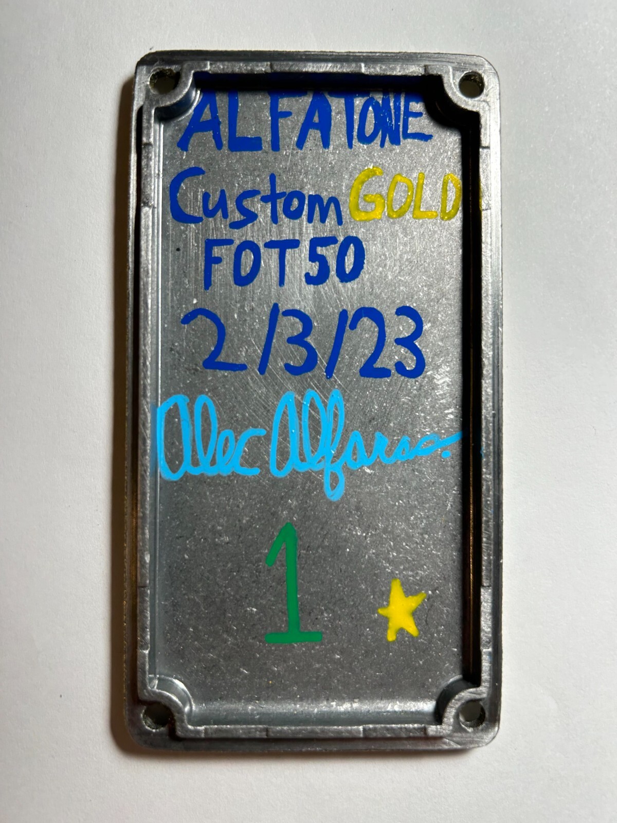 AlfaTone FOT50 #1 2023 - Custom Gold Sparkle (Lovepedal Burst COT50 style)