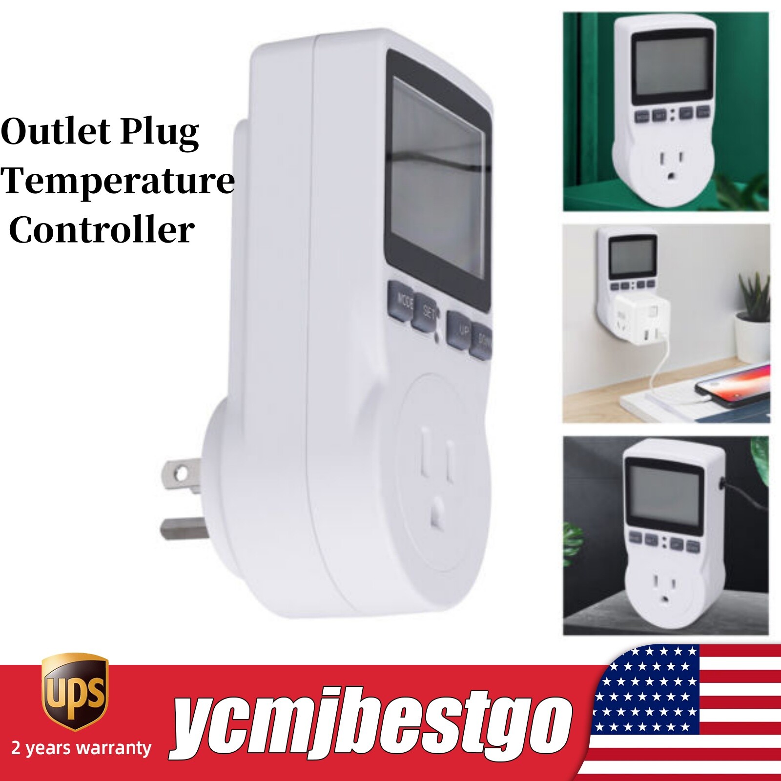 LCD Digital Plug in Thermostat Timer Switch Socket Temperature Controller Switch