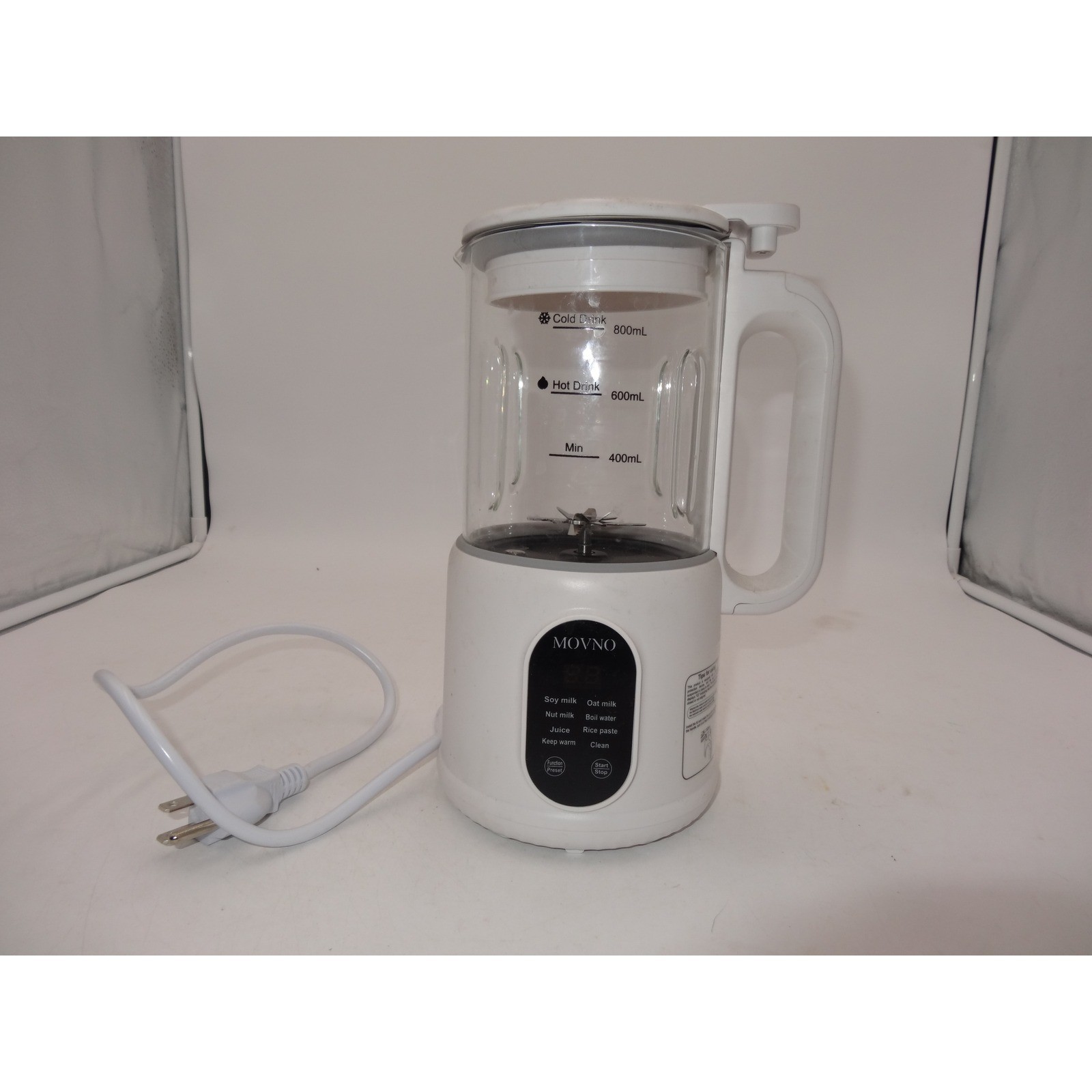 MOVNO 800ml Soy Milk Maker Machine Portable Nut Milk Maker White