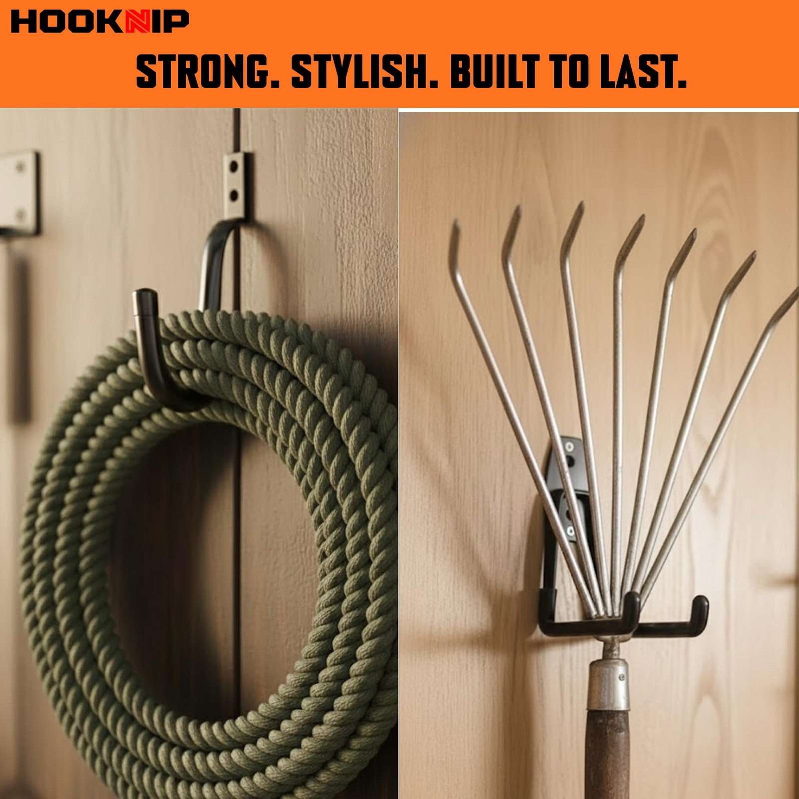 Pack 20 Garage Hooks Heavy Duty | Multi-Sized Wall Mount Tool Hangers with An...