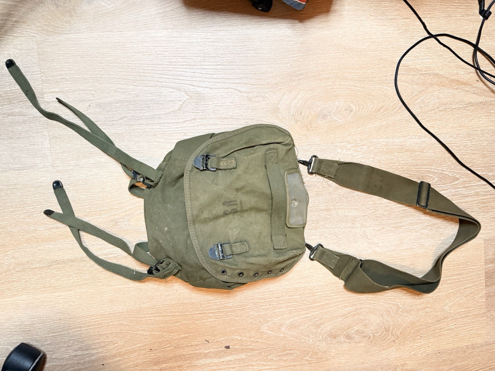 Vintage US Military Canvas Field Bag OD Green vietnam era Combat Pack