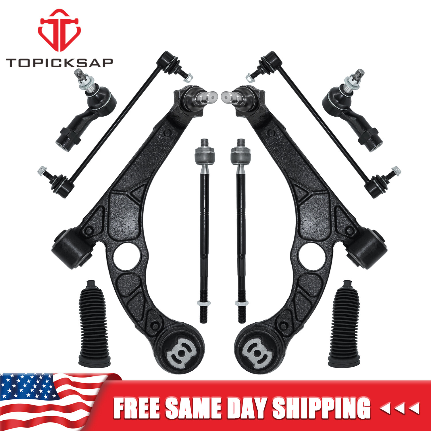 10 Front Lower Control Arm Sway Bar Tie rod Fit 2013-16 Dodge DART CHRYSLER200