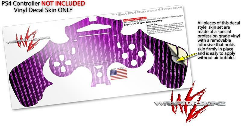Skin for Sony PS4 Controller Binary Rain Pink