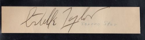 1932 ESTELLE TAYLOR Silent Movie Star RARE Autograph