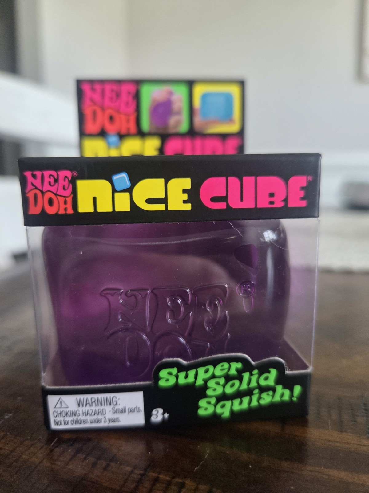 Two Nee Doh Nice Cubes - Super Solid Squish! Purple & Pink - Brand New Sealed!