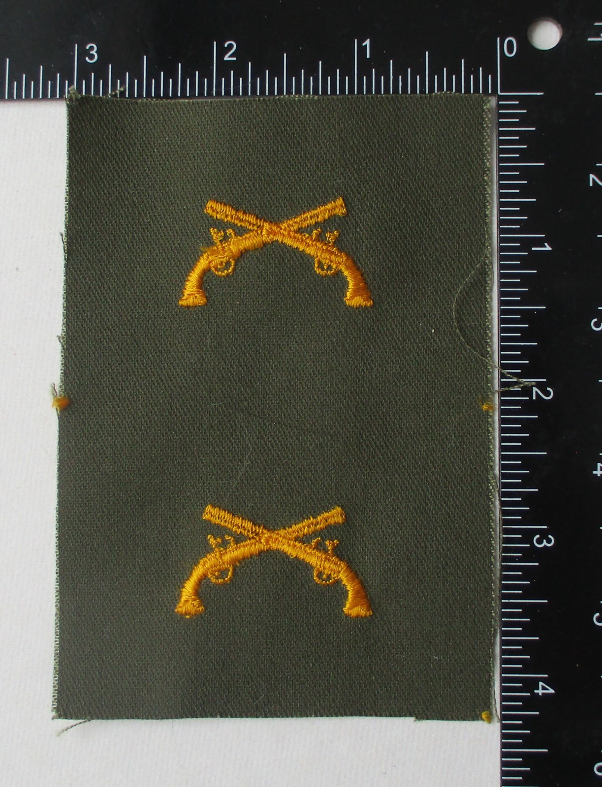 Early 1960s PATCH with Pair US ARMY MILITARY POLICE OFFICER Collar Insignia