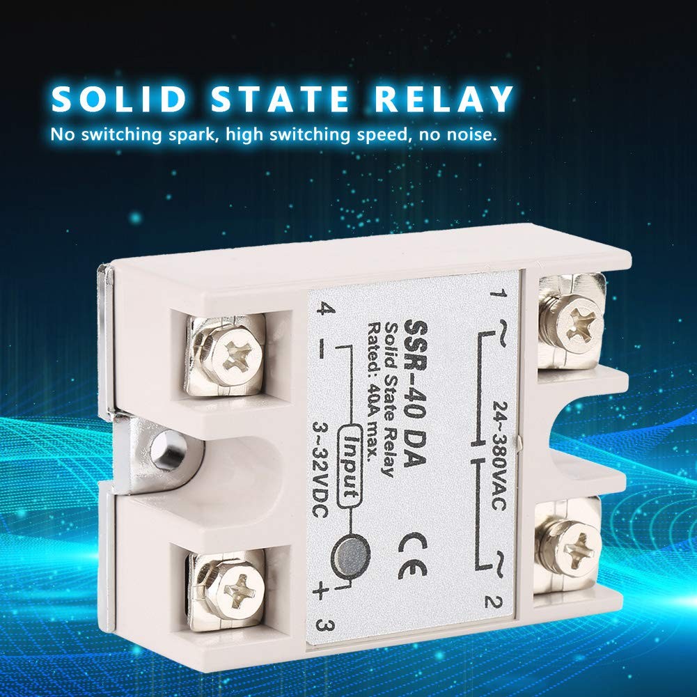 SSR40DA 40A Single Phase DCAC Solid State Relay Input 332V Output AC 1 PCS