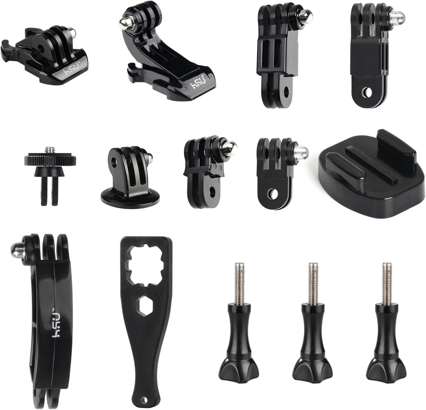 Basic Adapter Grab Bag for Gopro - 13Pcs Kit Including Quick Release Buckle, J-H