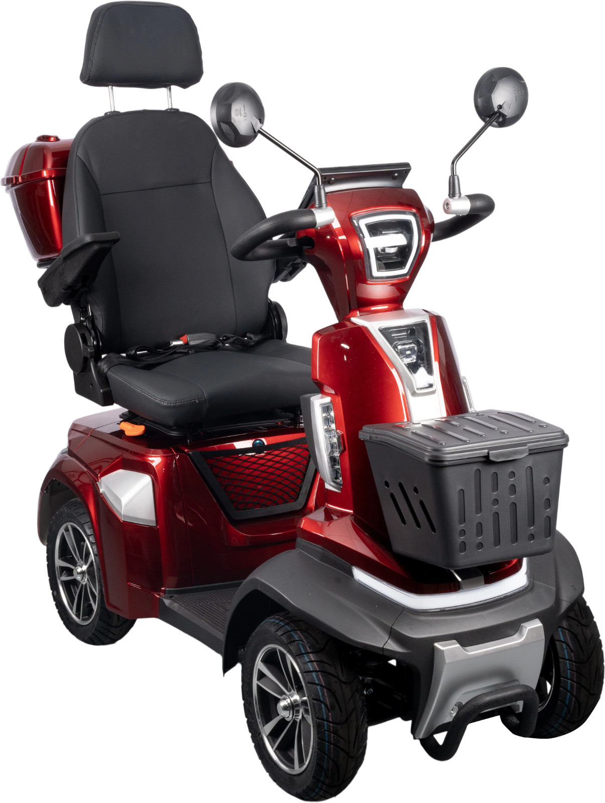 500W Heavy Duty 4 Wheel Mobility Scooters for Adult  Red Luxury