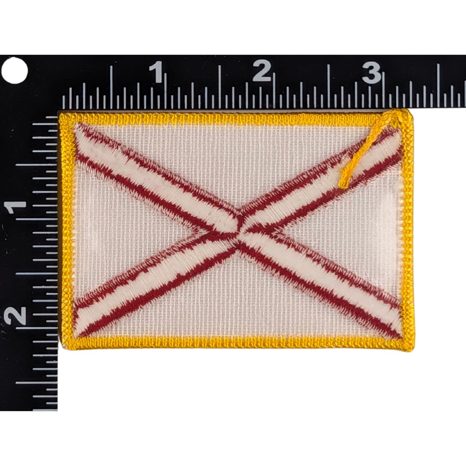 Alabama State Flag Patch - Sew-On - Gold Border