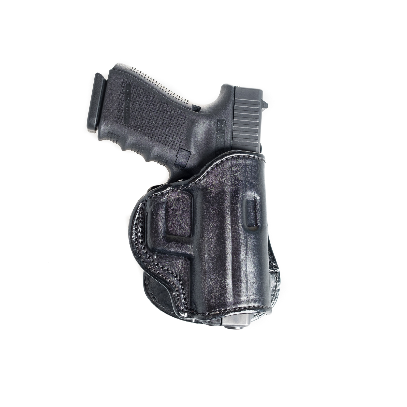 PADDLE LEATHER HOLSTER FOR SIG SAUER P320 COMPACT. OWB PADDLE ADJUSTABLE CANT.
