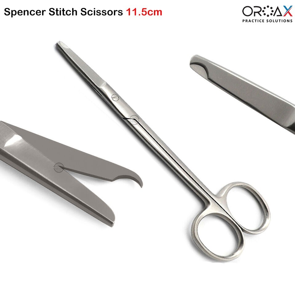 Spencer Tijeras de sutura dental, herramienta quirúrgica de corte y sutura