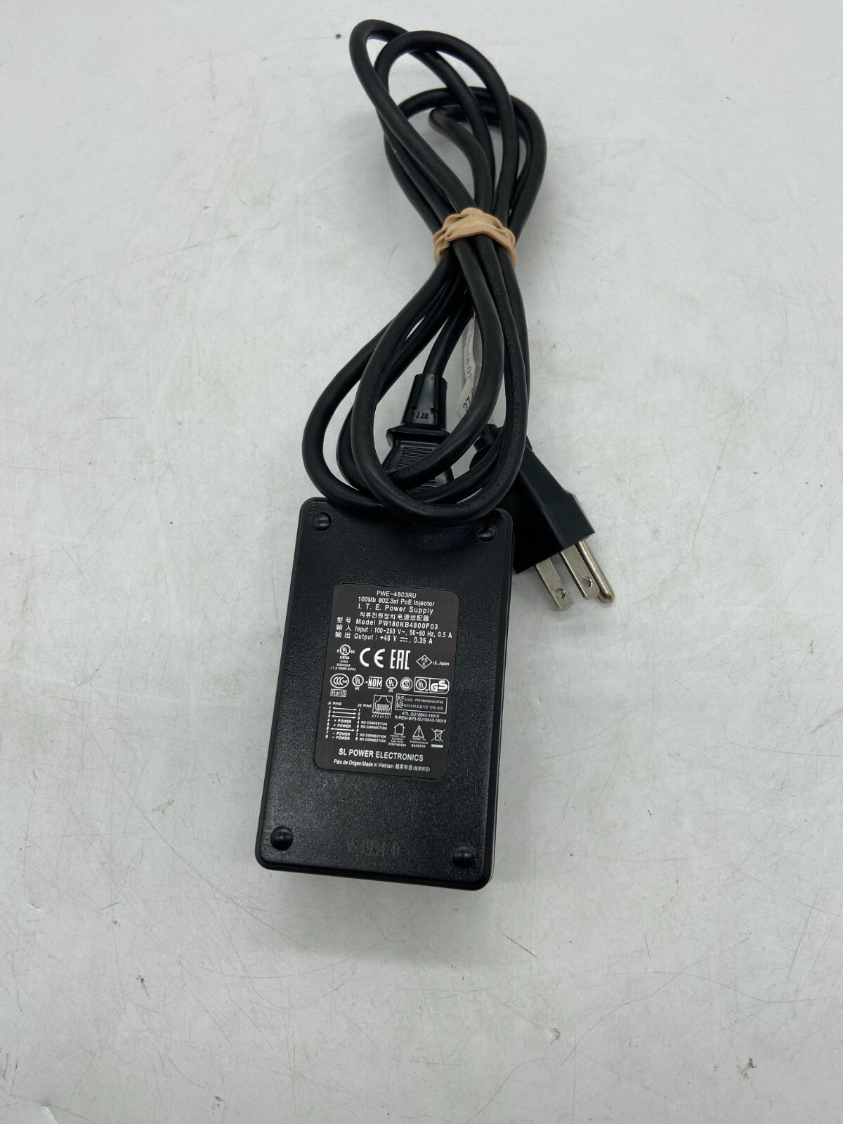 SL Power Electronics/Crestron PWE-4803RU POE Injector W/ Power Adapter Free S/H