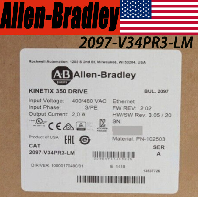 1 PCS Sealed AB 2097-V34PR3-LM Kinetix 350 Servo Driver US Free Tax