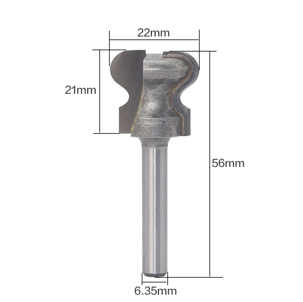 1Pcs 1/4" Shank Industrial Grade Double Finger Router Bits Wood Cutting Tool