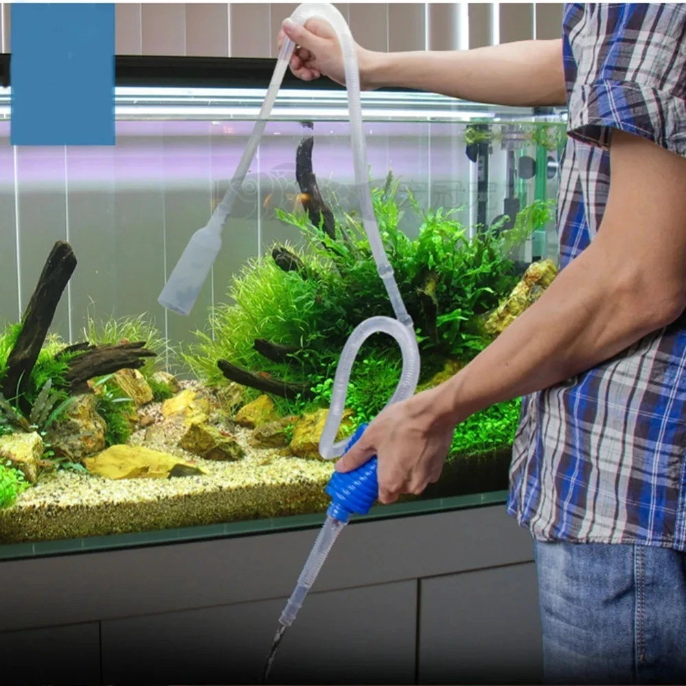 Aquarium Tank Vacuum Siphon Gravel Cleaner Pump Water Change Safe for Fish