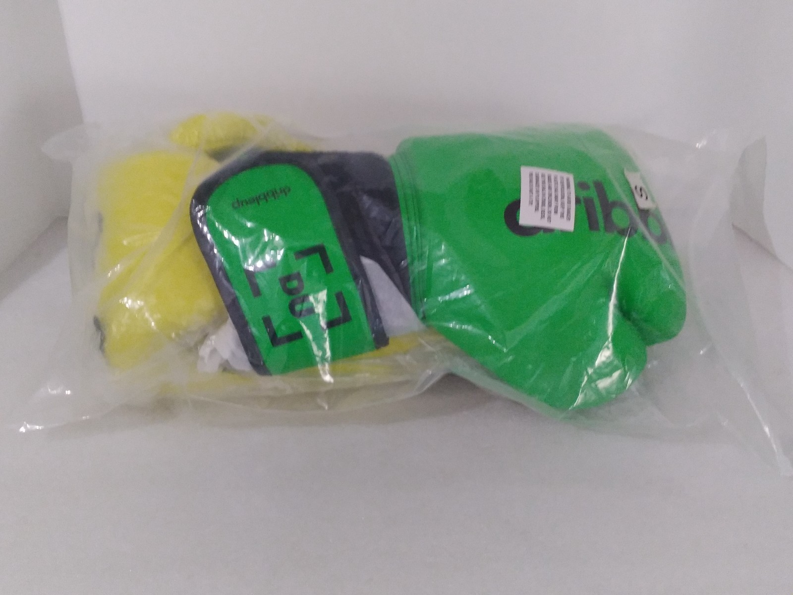Dribbleup Boxing Gloves Small Neon Green Yellow in Package Dribble Up NIP/NEW