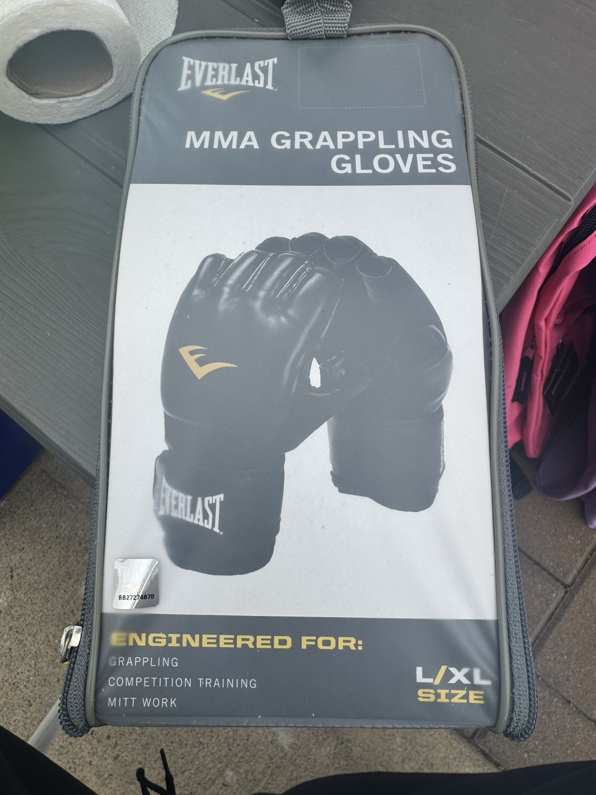 Everlast Pro Style MMA Grappling Gloves (Adult Unisex L/XL, Black) NEW