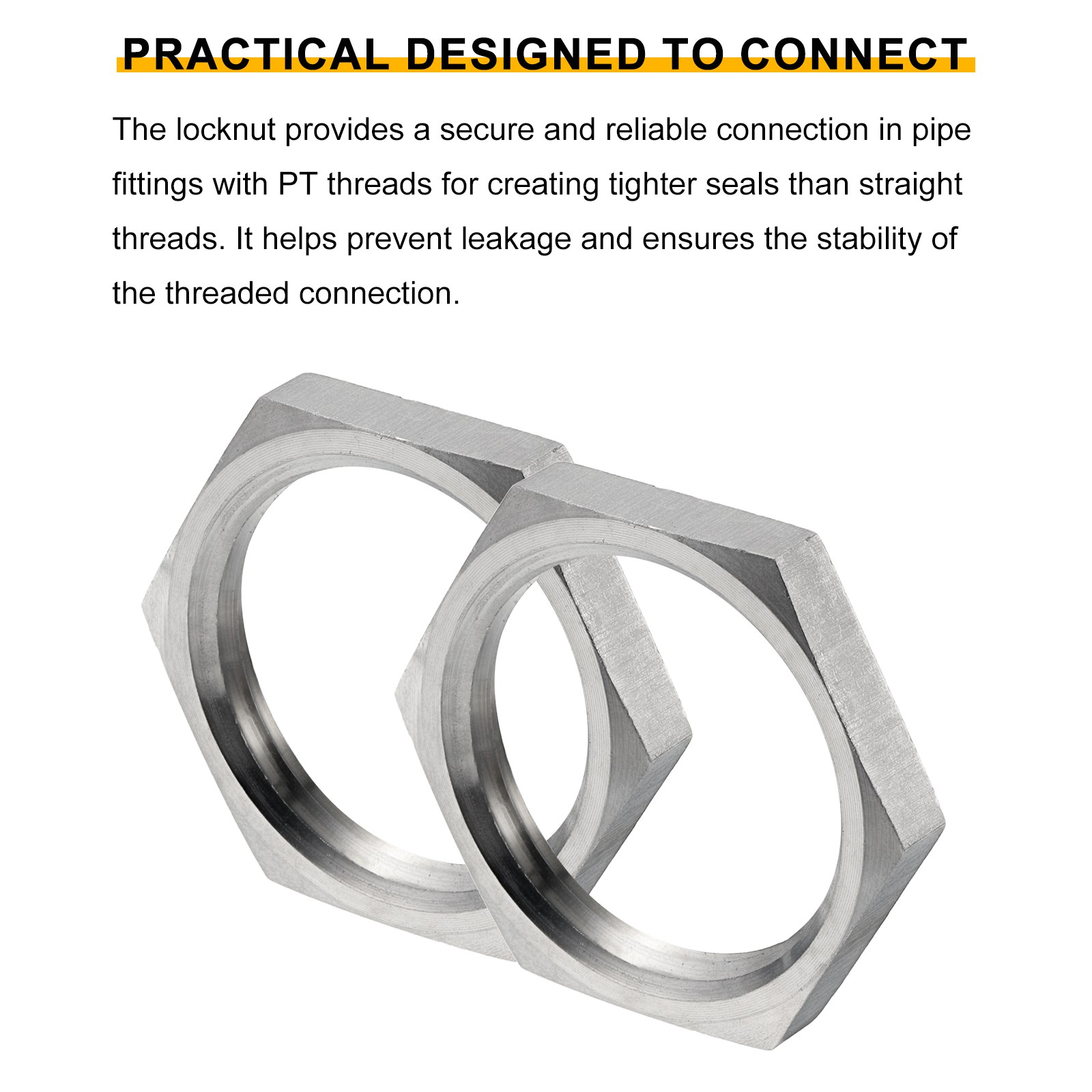 3Pcs Cast Pipe Fitting Hex Locknut, 304 Stainless Steel Hex Lock Nut NPT1"