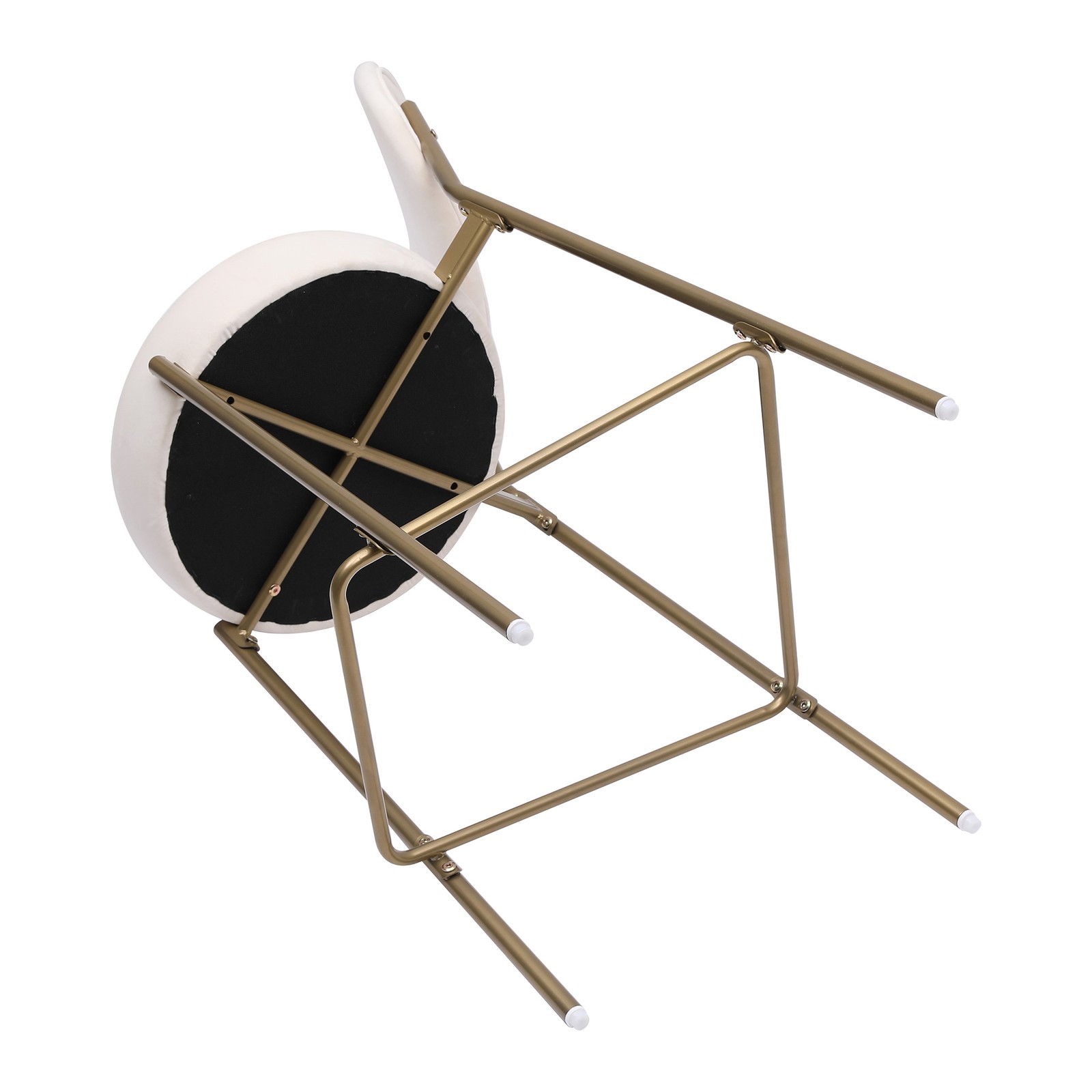29'' Upholstered Bar Stools Velvet Counter Stool with Backrest & Footrest Set