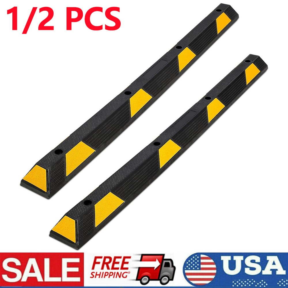 72" Rubber Parking Block RV Trailer Wheel Tire Stopper Garage Vehicle Driveway