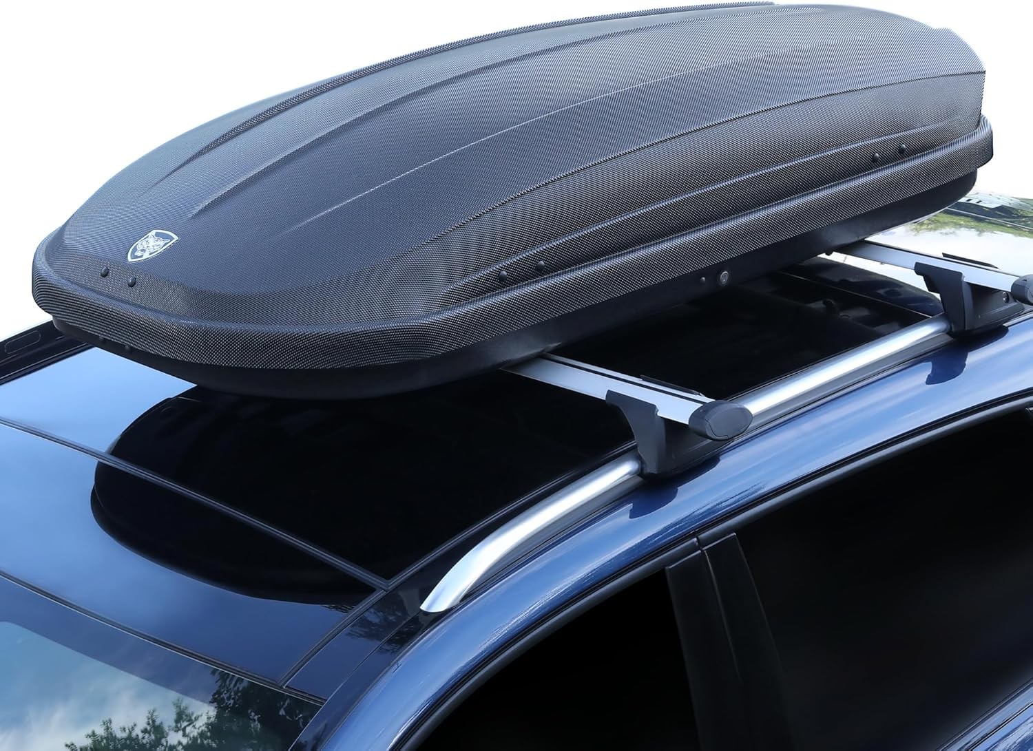 12 Cu Ft Rooftop Cargo Box Carrier with Dual-Side Opening，Secure Straps and Keys
