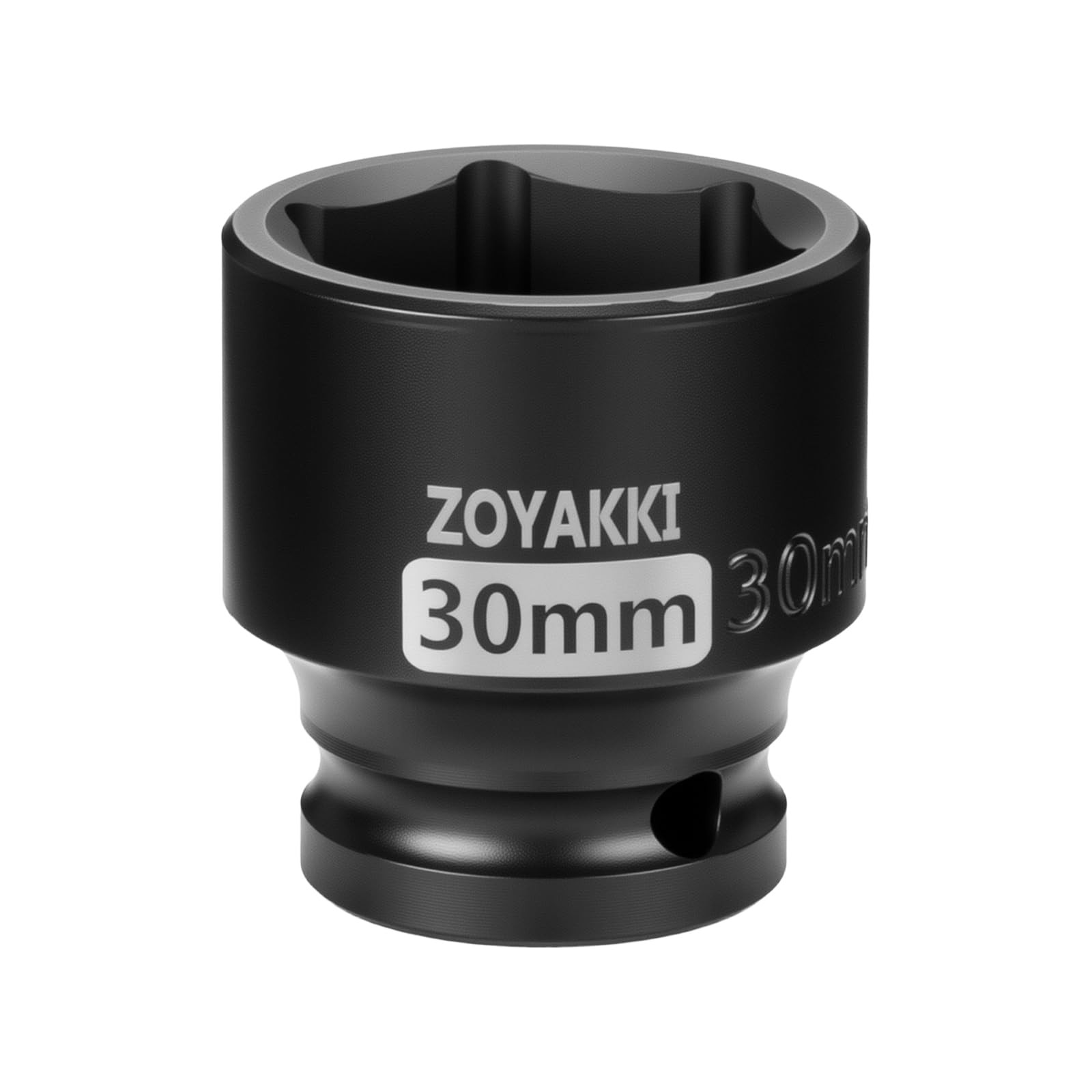 ZOYAKKI 30mm Socket 1/2" Drive Shallow 6 Point CR-MO Metric Impact
