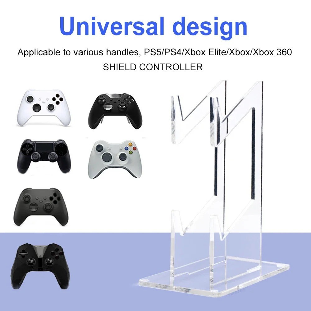Double Deck Acrylic Game Controller Stand Holder for PS4 PS3 Xbox Headset Rack